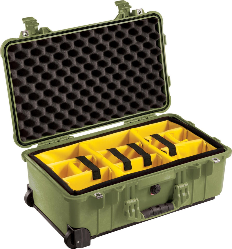 Pelican 1510 Protector Carry-On Case]-Pelican-Olive Drab-Padded Divider-Production Case