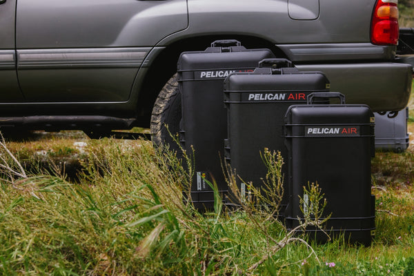 Pelican Air Cases outside beside a truck