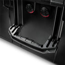 Pelican 1726 Air Close-up of the heavy-duty side handle and dual automatic pressure equalization valves on a black hard case.