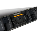 Pelican Vault V730BOW Bow Case zoom in on handle, showing pressure release valve (PRV).