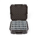 Open SKB iSeries 1515-6 waterproof hard case displaying a protective foam divider interior forward