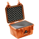 Pelican 1300 Protector Case]-Pelican-Orange-Pluck Foam-Production Case