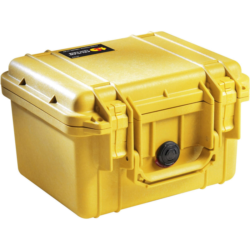 Pelican 1300 Protector Case]-Pelican-Yellow-No Foam-Production Case