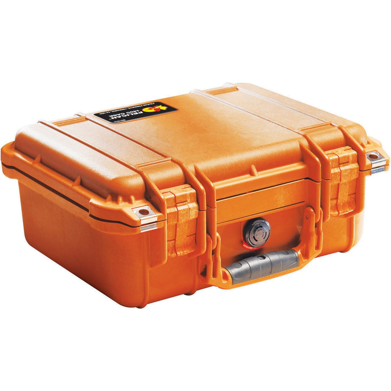 Pelican 1400 Protector Case]-Pelican-Orange-No Foam-Production Case