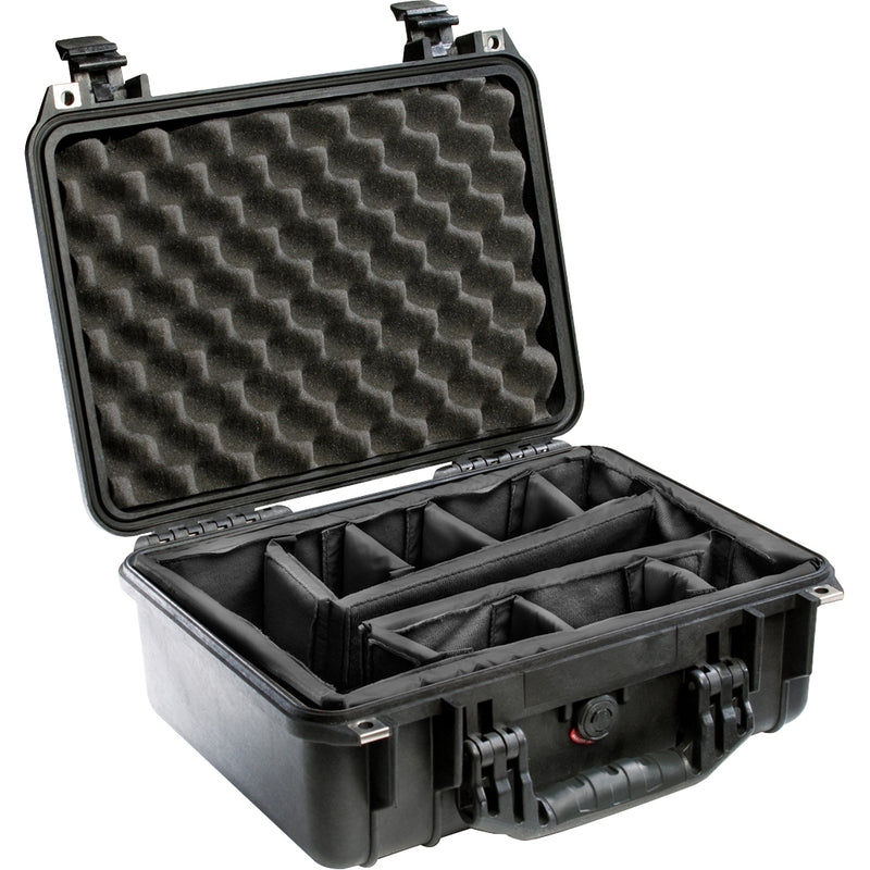 Pelican 1450 Protector Case]-Pelican-Black-Padded Divider-Production Case
