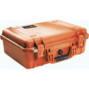 Pelican 1500 Protector Case]-Pelican-Orange-No Foam-Production Case