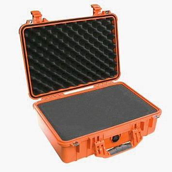 Pelican 1500 Protector Case]-Pelican-Orange-Pluck Foam-Production Case