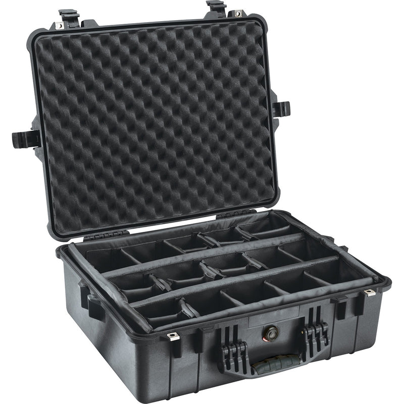 Pelican 1600 Protector Case]-Pelican-Black-Padded Divider-Production Case