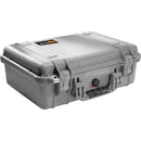 Pelican 1500 Protector Case]-Pelican-Silver-No Foam-Production Case