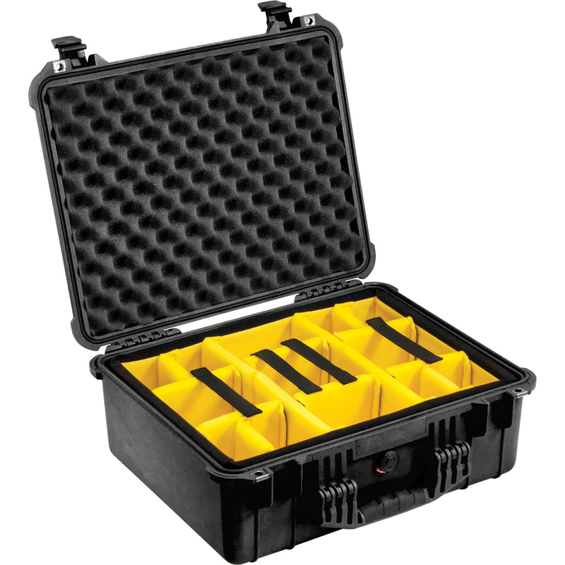 Pelican 1550 Protector Case]-Pelican-Black-Padded Divider-Production Case