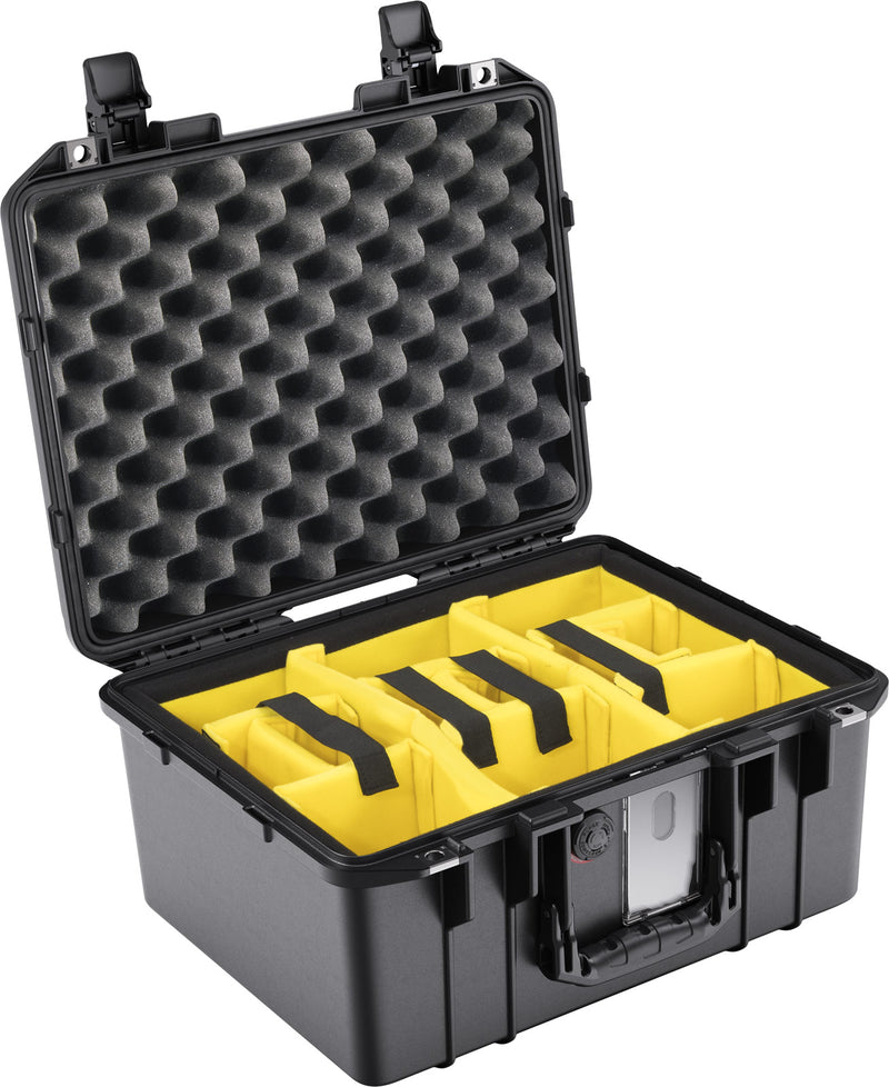 Pelican 1507 Air Case-Medium Case-Pelican-Black-Padded Divider-Production Case